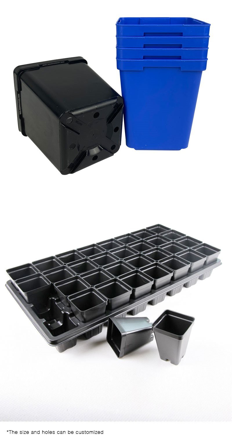 Square Plant Pot With Tray