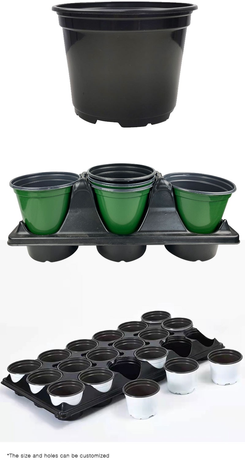 Round Plant Pot With Tray