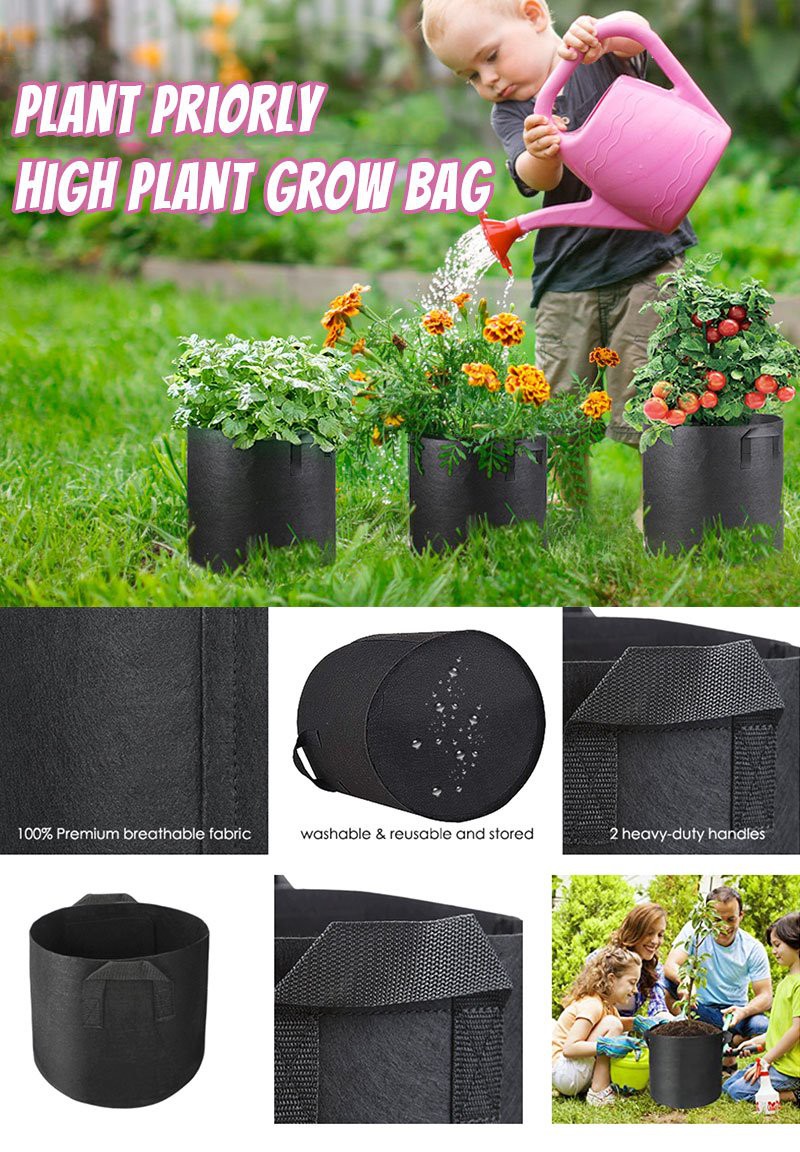 Plant Fabric Bags with Reinforced Handles