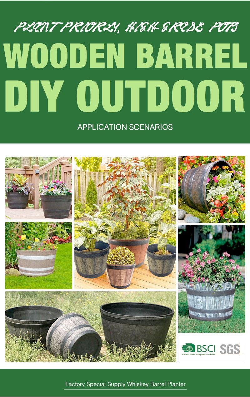 21 Inch Whiskey Barrel Planter