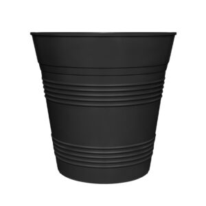 black plastic planters