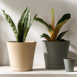 modern plastic flower pots planters