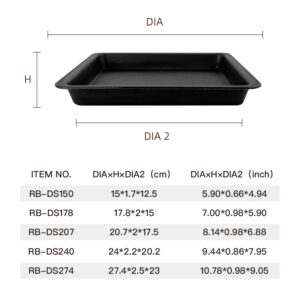 plant saucer size chart