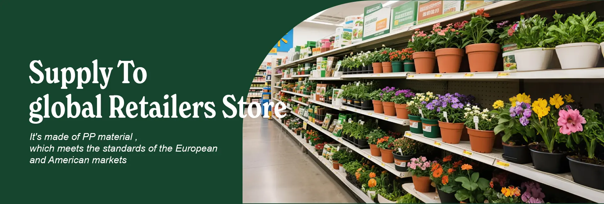 PP material flower pots meeting European and American market standards, supplied to global retail stores by Ronbo Sunrise.