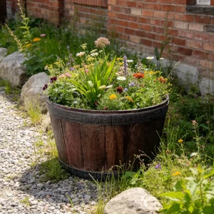 Whiskey Barrel Planter - Imagen 5