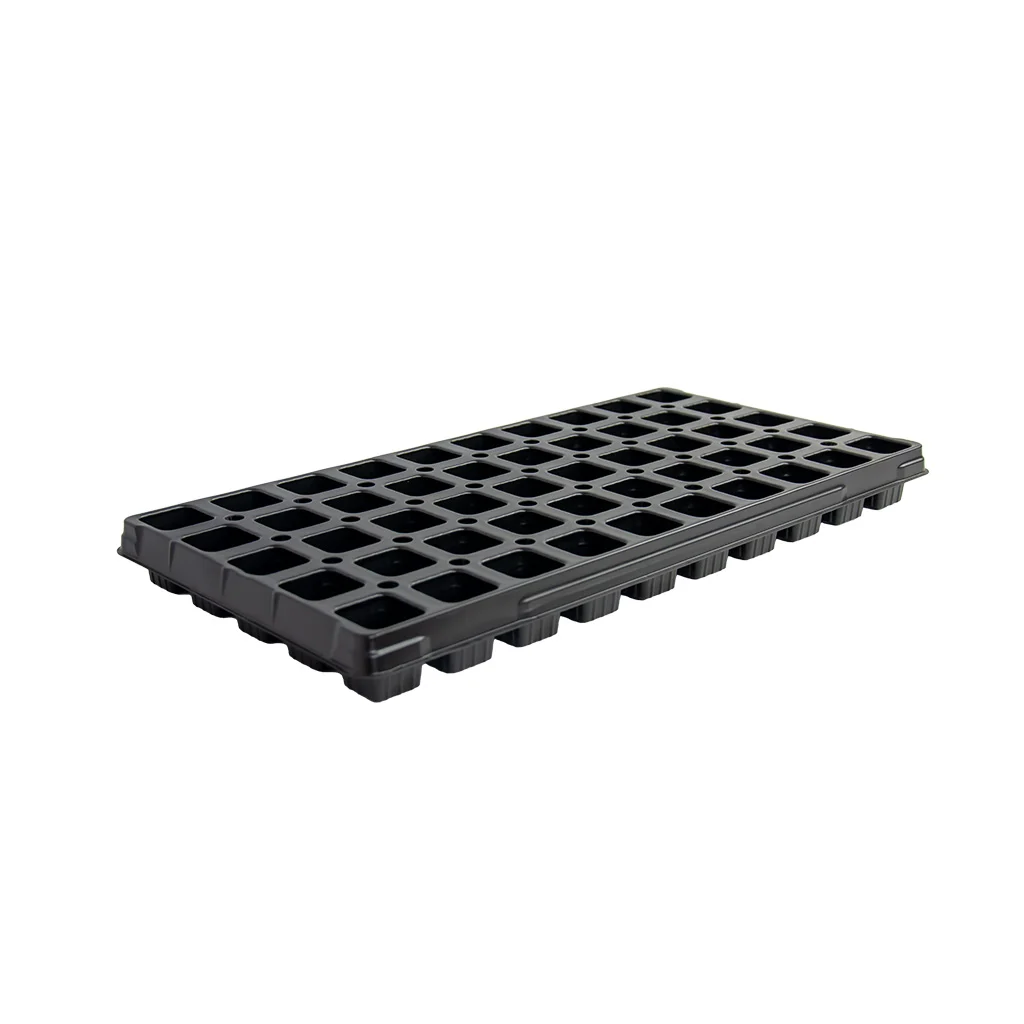 50-cell square PS plug tray, model 50F, white background product photo
