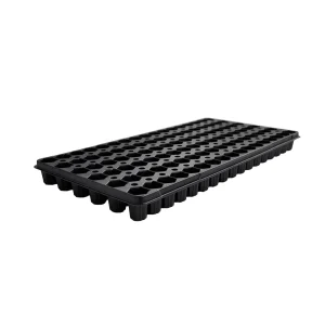 102-cell trapezoid PS plug tray, model 102E, white background product photo