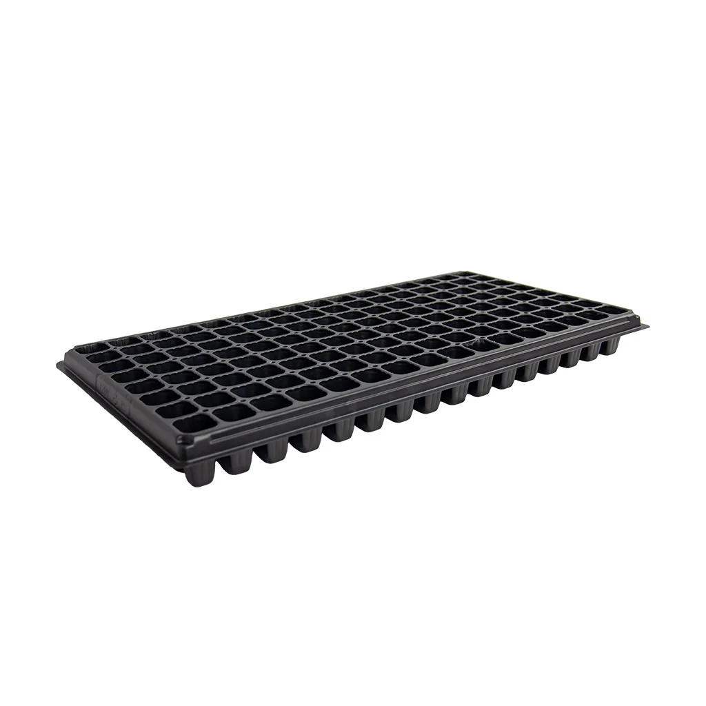128-cell square high-depth PS plug tray, model 128h, white background product photo