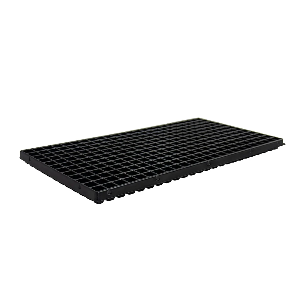 288-cell square PS microgreen plug tray, model 288LR, white background product photo