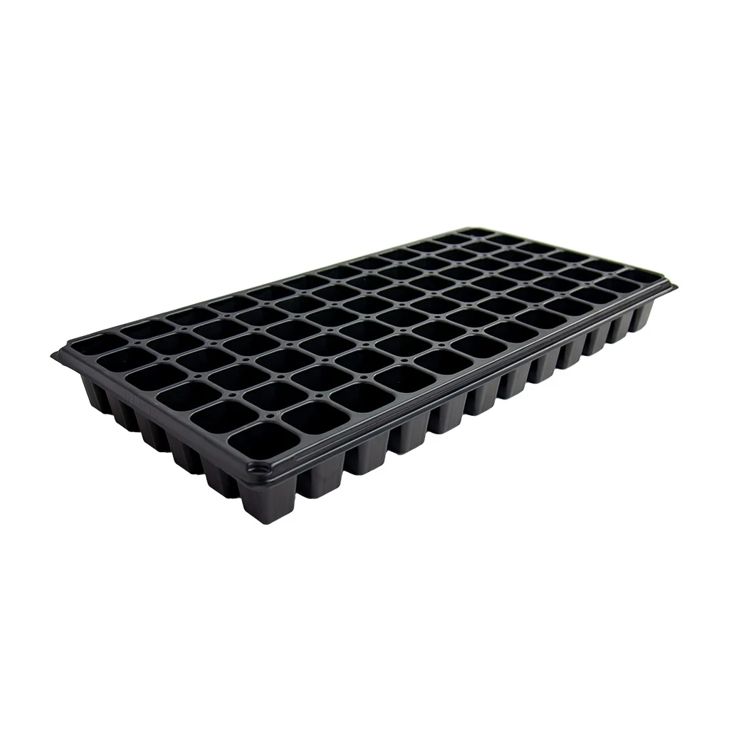 72-cell square deep PS plug tray, model 72T, white background product photo