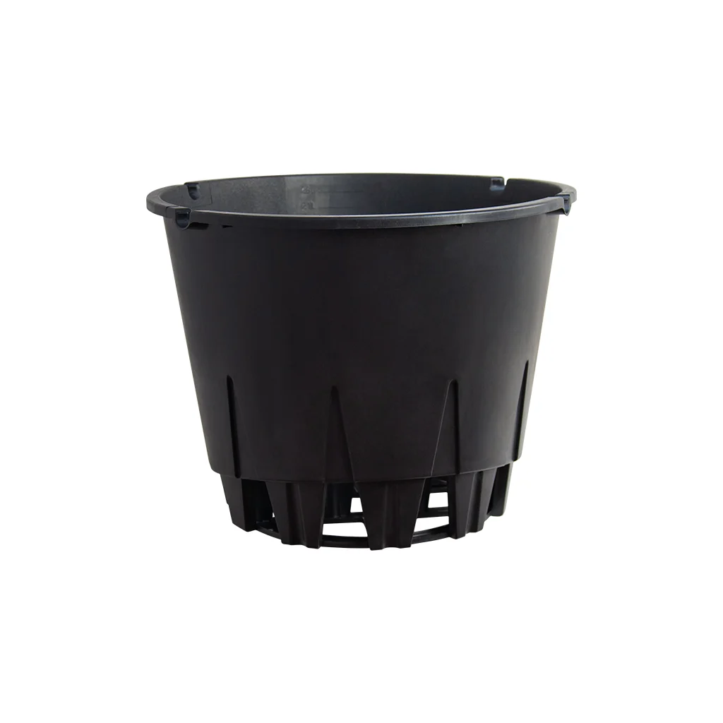 25L round blueberry pot with elevated legs on white background, open grid base visible