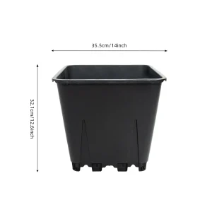 25L square blueberry pot dimensions: 35.5 cm square top, 32.1 cm total height