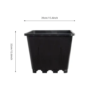 30L square blueberry pot dimensions: 39 cm square top opening, 32 cm total height
