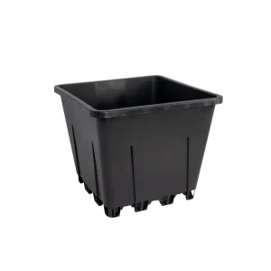30L square blueberry pot on pure white background, 39 cm square top with raised feet