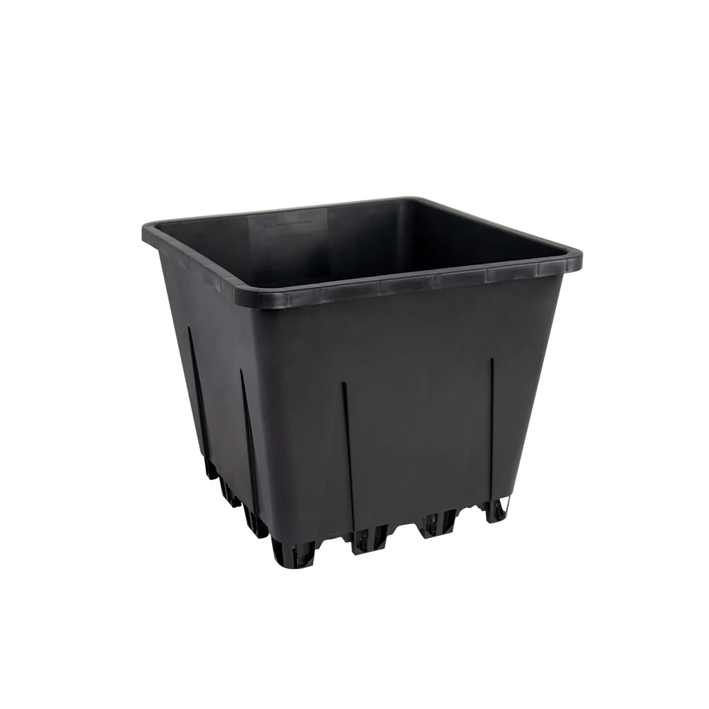 30L square blueberry pot on pure white background, 39 cm square top with raised feet